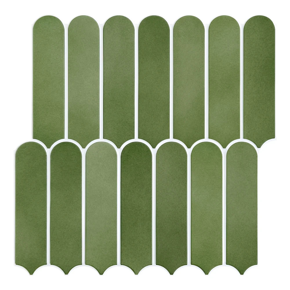 Sage Atlas – 3D Matte Green Peel & Stick (30x30cm
