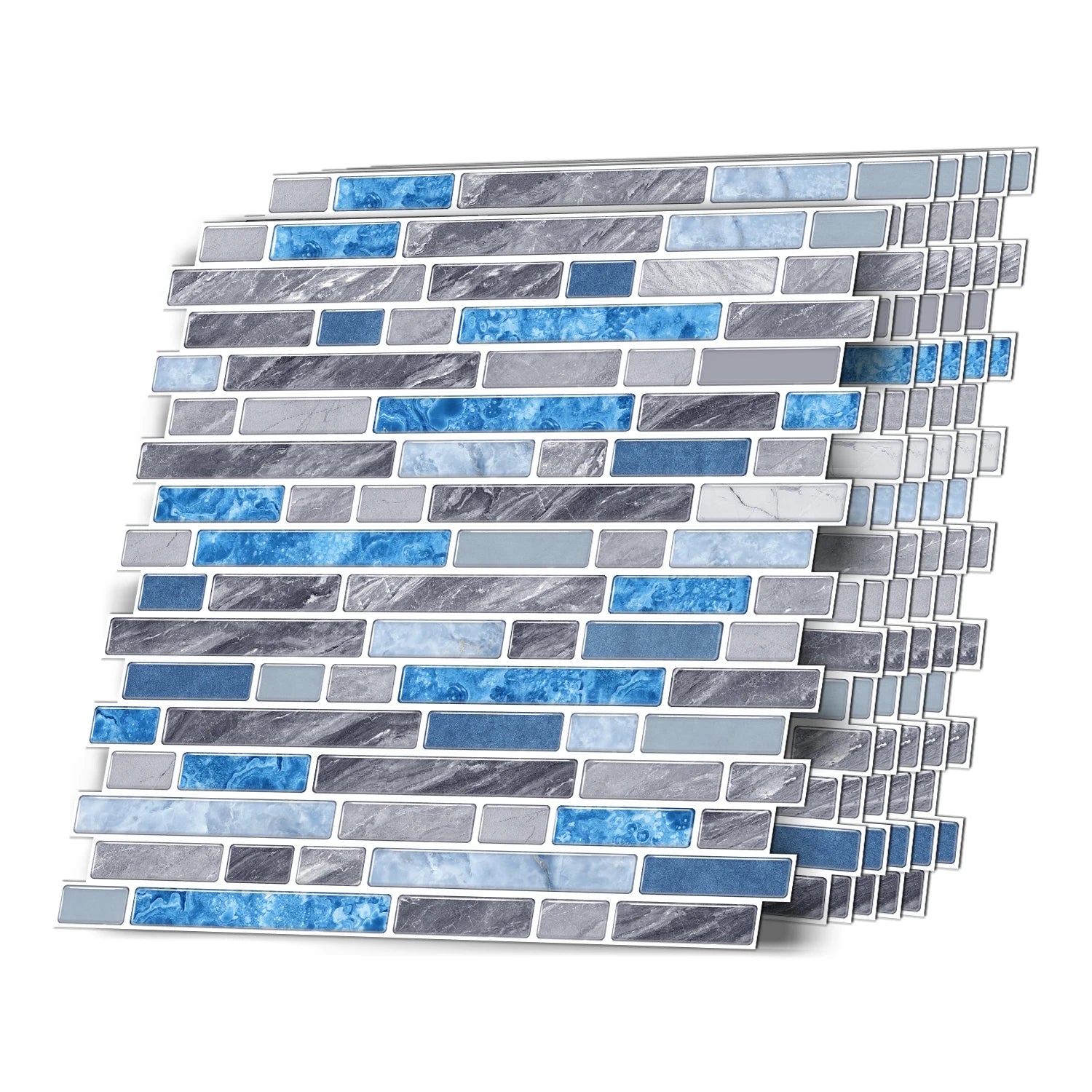 Blue Marble Mosaic Backsplash Peel and Stick