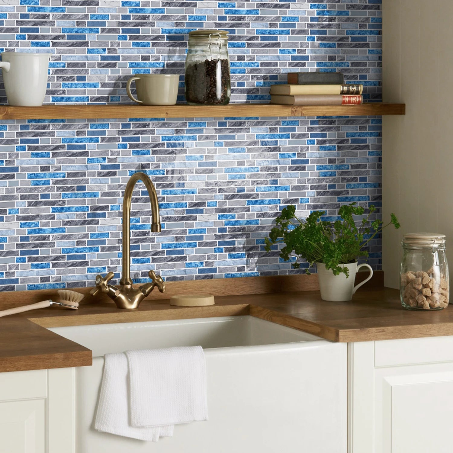 Blue Mosaic - Backsplash Peel and Stick Tile