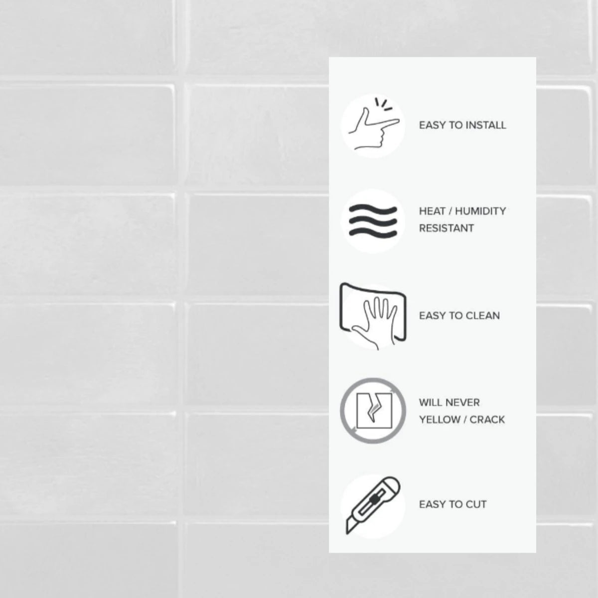 Toscana – Peel& stick tiles wall
