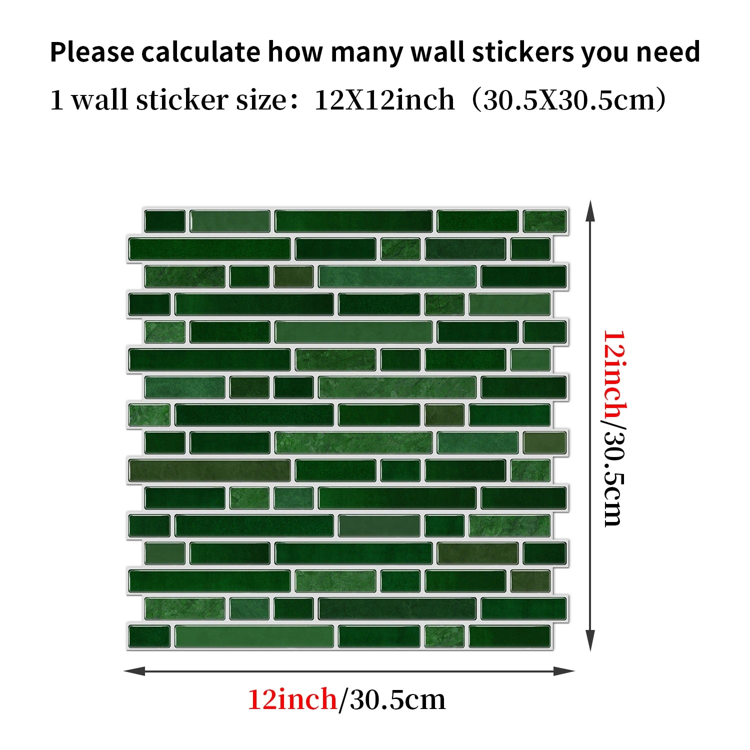 Green and white Marble Mosaic Backsplash Peel and Stick
