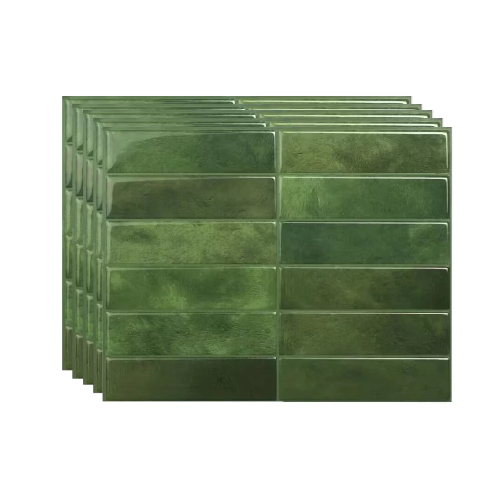 Verde Siena – 3D Green Peel & Stick Mosaic Tiles